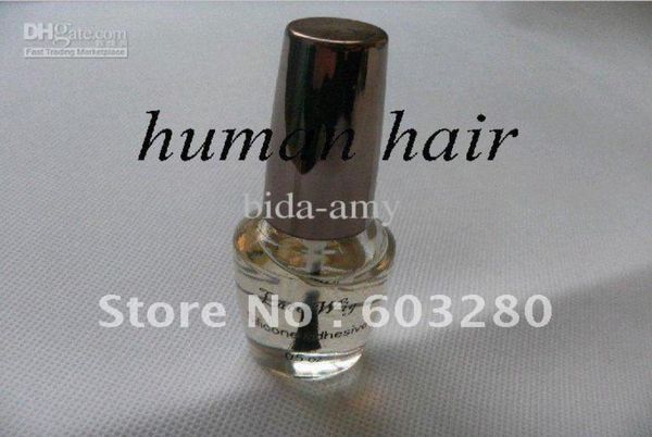 

2 bottles 05oz lace wig silicone adhesiveglue solution 017595423, Black;brown