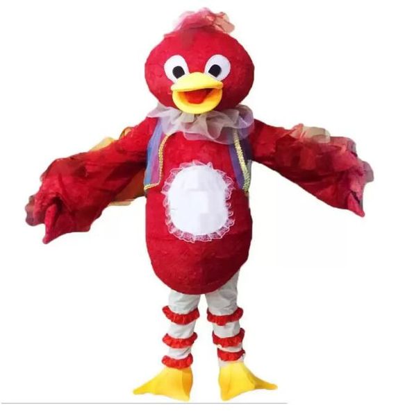

2023 red bird mascot costumes fancy dress real p, Red;yellow