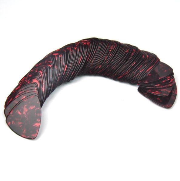 

celluloid rounded triangle guitar picks 071mm 100pcs pearl red9356554