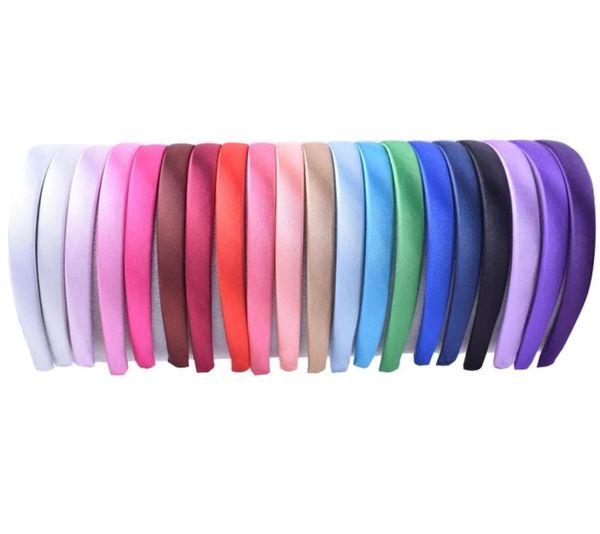 

20pcslot 15cm wide hair hoop head bands for women kids band accessories satin ribbon band headband makeup sports w2203164010508, Silver