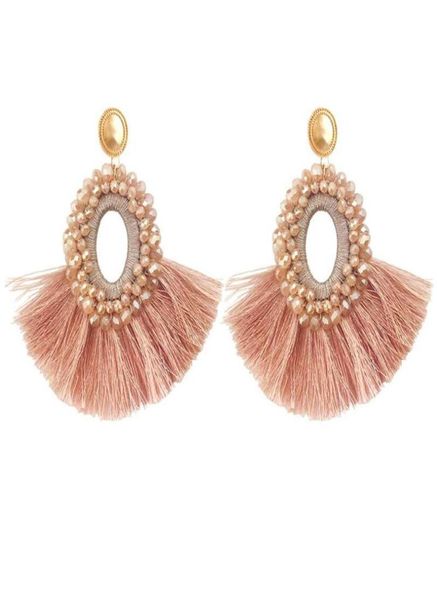 

dangle chandelier bohe tassel long earrings crystal preparation statement for women baroque 2021 glamour fashion jewelry christm5915978, Silver