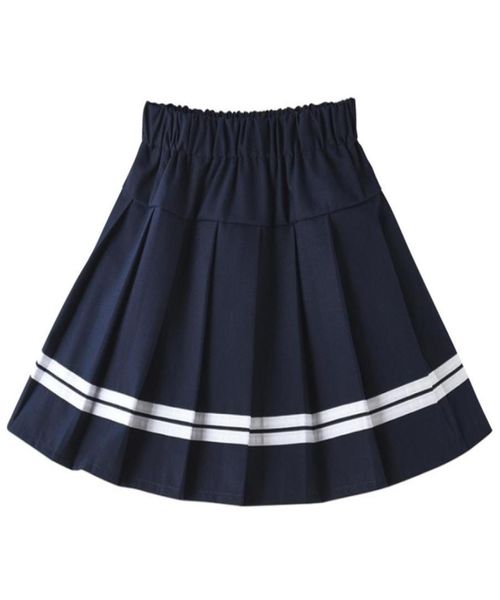 

fall girls blue black skirts cotton japanese stripe pleated skirt girl school uniforms age 4 16 yrs preppy teenage kids clothes 27714866