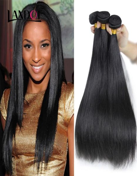 

brazilian virgin human hair weave bundles unprocessed brazillian peruvian indian malaysian cambodian straight body wave remy hair 8880832, Black