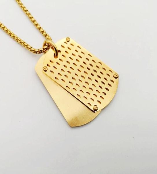 

pendant necklaces 2021 ip black 316l stainless steel 2pcs dog tag necklace mens fashion jewelry cara04719472304, Silver