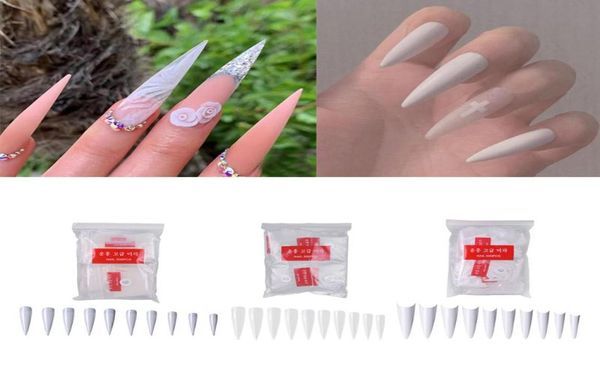 

600 nail tips french acrylic artificial false nails nail art decoration beauty women manicure tools1282243, Red;gold