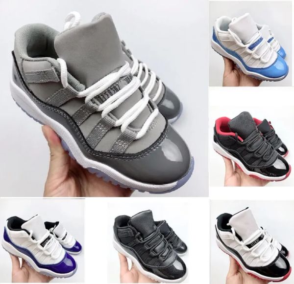 

retro kids baby big kid shoes 11 boys low basketball jumpman 11s shoe children black sneaker chicago designer military grey trainers youth t