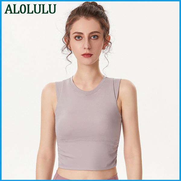 

yoga summer new women's crop sleeveless shockproof sports yoga running fitness vest