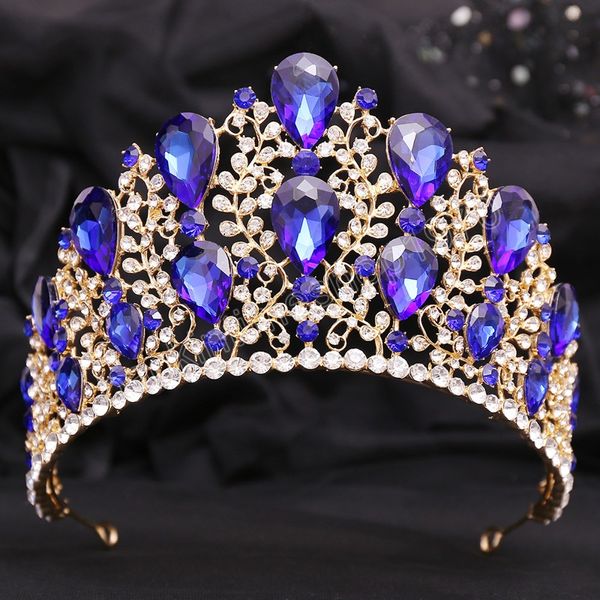 

luxury bling purple crystal tiara crown for women dancing party elegant elegant bridal hair dress accessories, Slivery;white