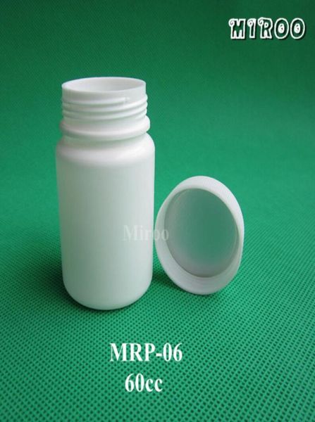 

1002sets empty white 60cc hdpe round pill bottle 60g capsules container with screw caps and sealer8812757