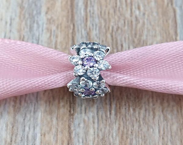 

andy jewel authentic 925 sterling silver beads forget me not spacer fits european style jewelry bracelets & necklace 791834acz7226638, Black