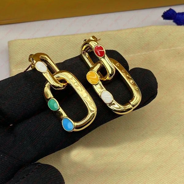 

2023 designer earrings. fashion brand designer jewelry. europe and the united states simple pretty earrings., Golden;silver