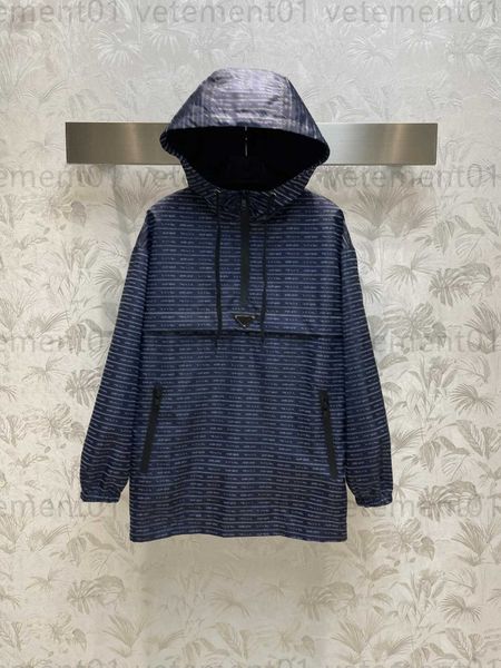 

2023 women pullover designer hoodie jacket athletic long-sleeved hooded half-zipper fashion jacket with full-printed dark logo jackets women, Black;brown