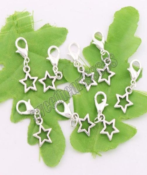 

open star lobster claw clasp charm beads 200pcslot antique silverbronze jewelry diy c138 105x245mm1068245, Bronze;silver