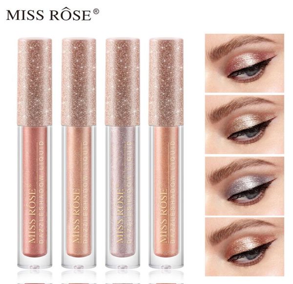

single liquid glitter eyeshadow cylindrical eyeliner pearlescent shimmer metallic brighten easy to wear miss rose eyes makeup3437333
