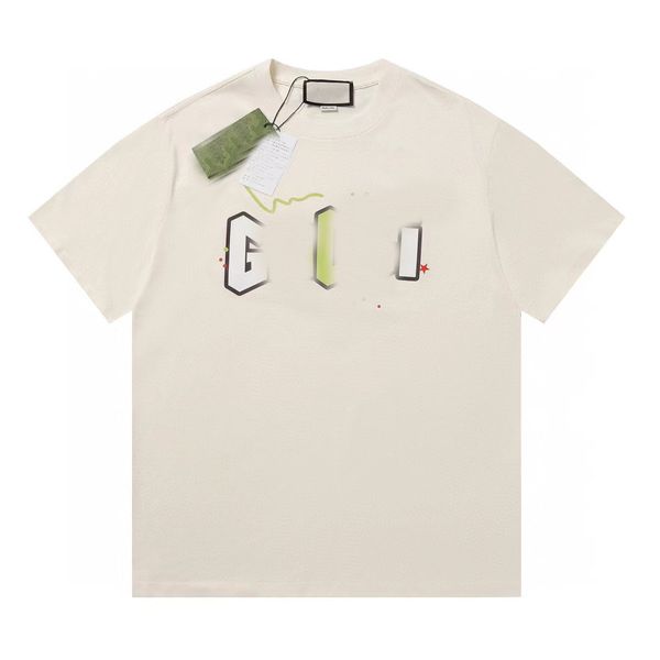 

2023 mens womens designer t-shirts printed fashion man t-shirt cotton casual tees short sleeve luxury hip hop streetwear tshirts 005, White;black