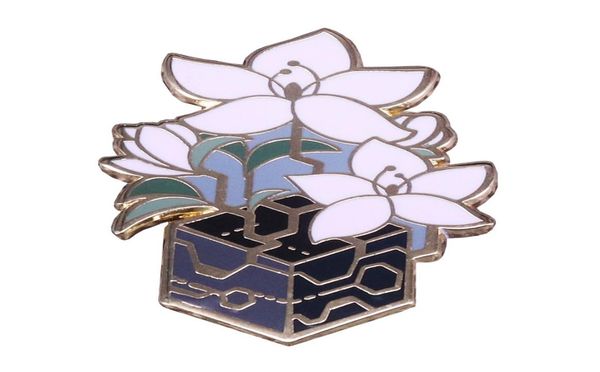 

flourish flower beautiful floral pin badge brooch0123457168569, Gray
