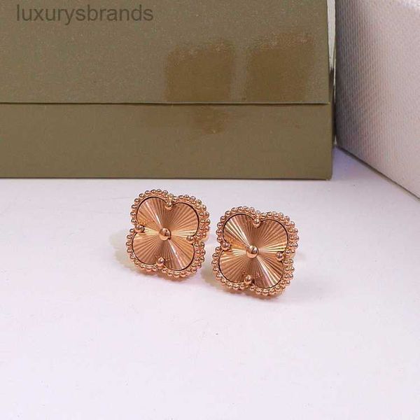 

designer stud luxury earrings four-leaf clover cleef earrings womens fashion 18k gold earring jewelry, Golden;silver