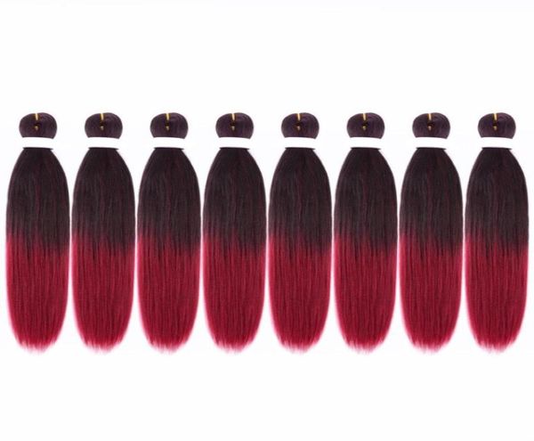 

braiding hair pre stretched ez braid low temperature synthetic fiber hair extension crochet braids professional itch br14863801377832, Black