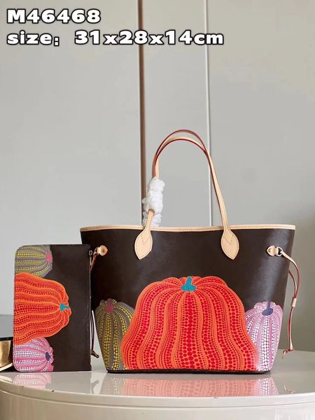 

m46468 new women's shopping bag high-end quality handbag pumpkin wind is very fashionable capacity super large shoulder travel leisure