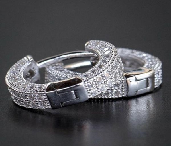 

designe earrings hip hop jewelry iced out earring bling men women diamond stud earings rapper hiphop charms gold silver earing gif4957268, Golden;silver