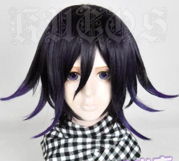 

new danganronpa v3 ouma kokichi costume cosplay wig012349878980, Black