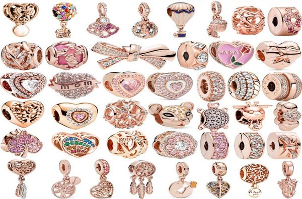 

rose gold dream catcher flower tree balloon bead pendant suitable for p trinket bracelet diy jewelry gift9108213, Black