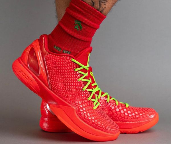 

2023 release authentic 6 protro reverse grinch basketball shoes bright crimson black electric green mens sports sneakers with original box f