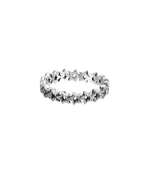 

authentic 925 sterling silver band of asymmetric stars ring wedding rings for women fits european style charm8074588, Golden;silver