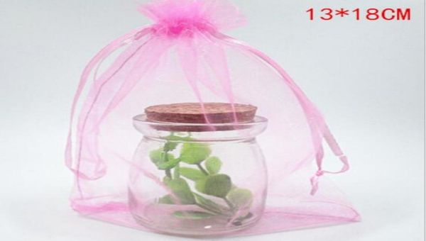

2 colors mesh bags wedding gift candies box candy jewelry bag3477309, Pink;blue