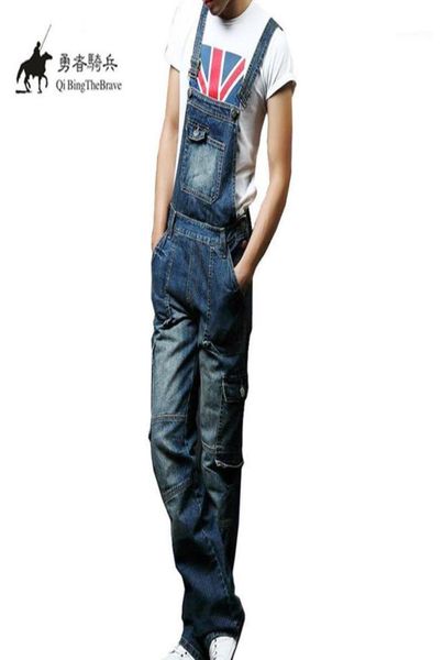 

men039s jeans 2021 plus size s8xl mens blue denim jumpsuits fashion bib overalls with pockets for male men suspender pants 0716405341