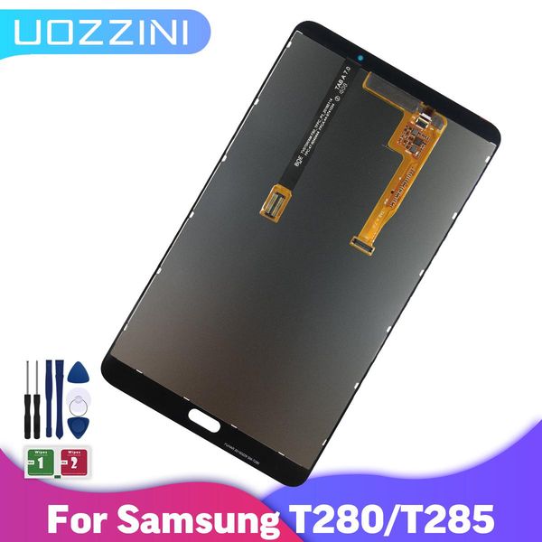 

capris for samsung galaxy tab a 7.0 2016 smt280 smt285 t280 t285 lcd touch screen digitizer assembly tablet pc parts lcd display+tool, Black;white