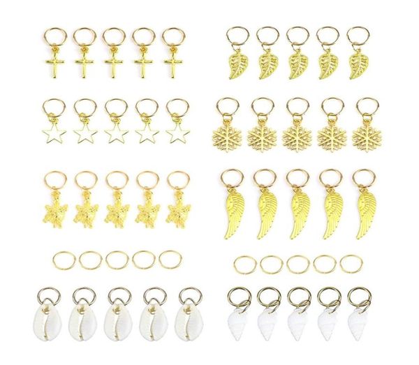 

50pcs hair braid jewelry polished hardwearing multiple hair braid rings jewelry accessories pendants9598774