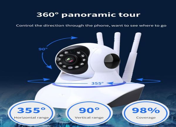 

wifi ip camera 720p hd 360 degree infrared night vision video camera wireless smart home security surveillance cctv camera baby mo4832772