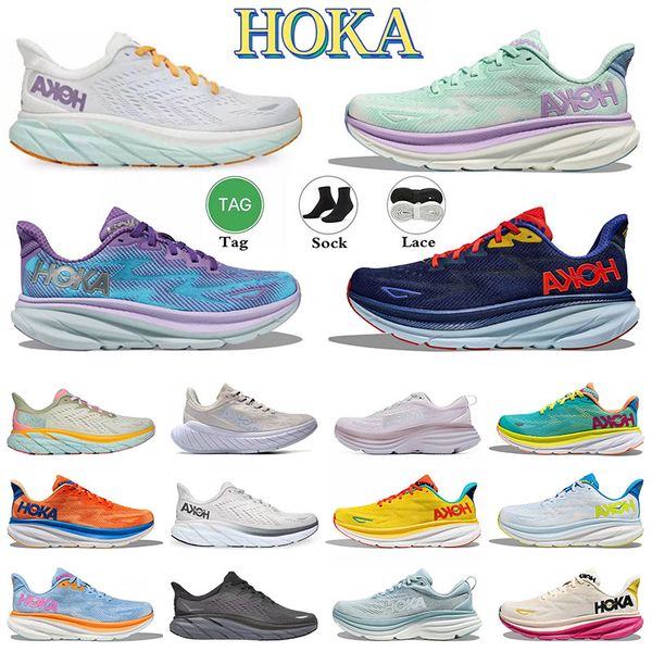 

hoka one one clifton 8 9 hokas running shoes bondi 8 white black clifton 9 bellwether blue coastal sky vibrant orange shifting sand airy car