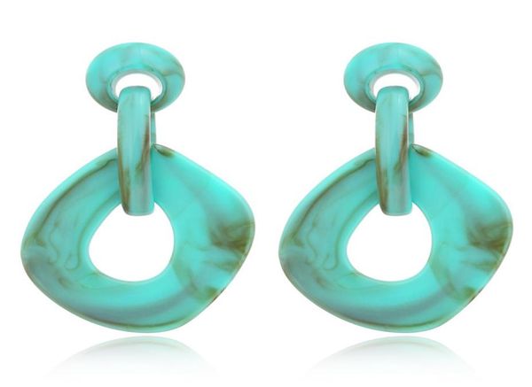 

trendy acrylic geometry dangle earrings women oversize long chain irregular resin pendent statement drop earring jewelry brincos7423032, Silver