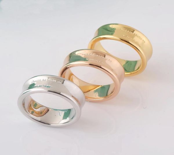 

europe america fashion style lady women brass engraved t letter 18k gold plated wide ring rings size us6us99348194, Slivery;golden