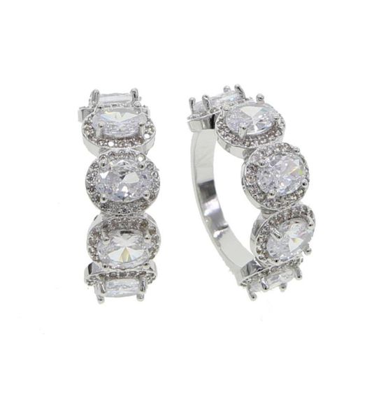 

cluster rings brass white gold color pink zircon for women luminous female fine jewelry prong setting luxury cz stone ring4062669, Golden;silver