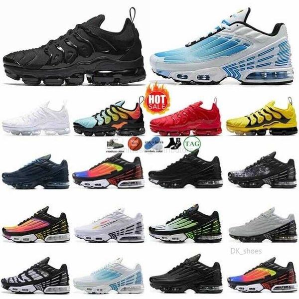 

2023 tuned tn plus 3 mens womens running shoes fashion tn3 vapour maxs trainers bred grey mesh black red white sports sneakers laser blue tn