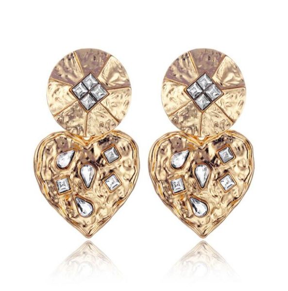 

handmade crystal gold pladed earrings fashion circle inlay rhinestone earring african party jewelry set dubai gold jewelry2188565, Silver