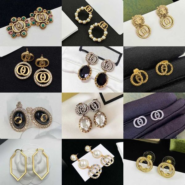 

earrings designer luxury women fashion earrings designer vintage letter g studs engagement earring for lady wholesale, Golden;silver
