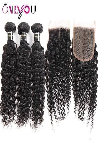 

whole 9a peruvian virgin hair deep wave bundles with lace closure remy human hair weaves for black women amazing hair exte5331820