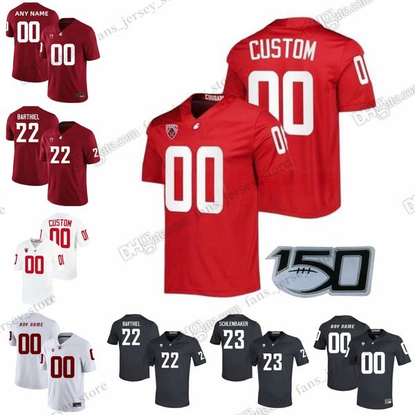 

s-6xl ncaa washington state cougars college football jersey brown neal holcomb irvin bazil jenkins katzer beason bell ashby bowen byng dieu, Black