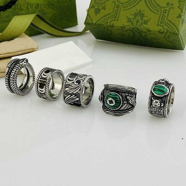 

designer ring rings fashion gold letter band rings bague for lady women party wedding lovers gift engagement jewelry, Silver