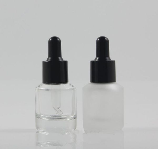

15ml glass clear frosted essential oil dropper bottle drop liquid pipette jars cosmetic packaging fast f11261971743