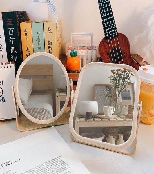 

wg ins makeup doublesided kawaii deskcan stand dormitory large student dressing mirror4752277