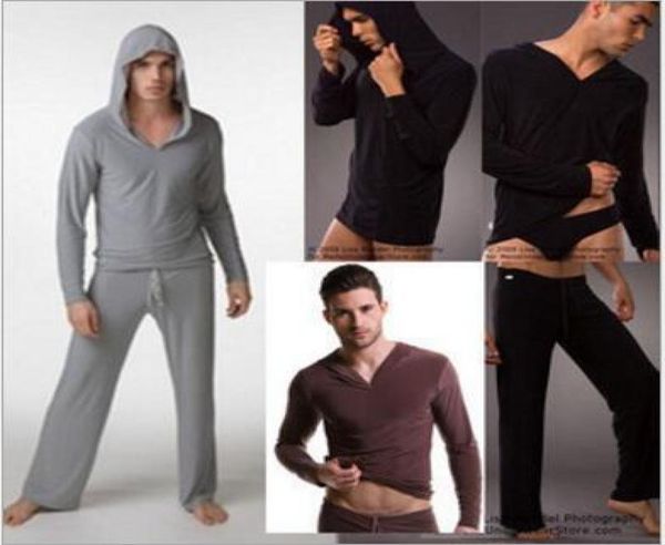 

whole n2n yoga wear mens pajamas sleepwear male robe masculino yoga shirt casual wear hooded silky polyester3638929, Black;brown
