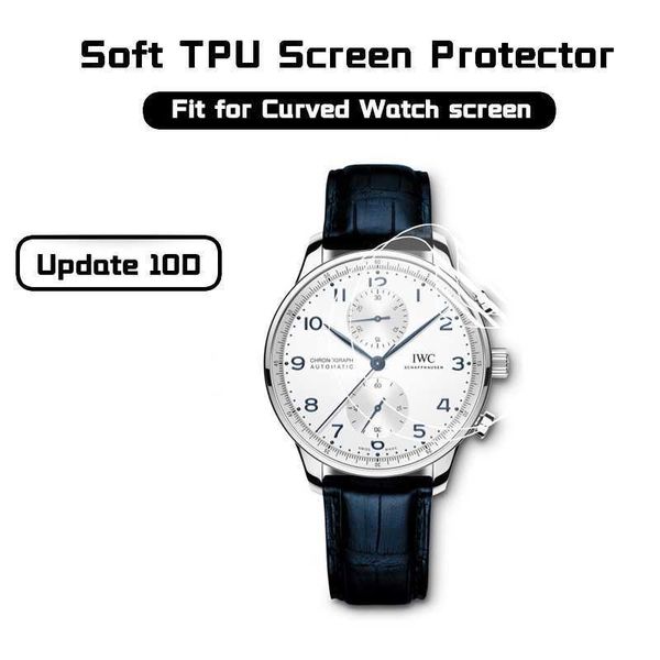 

full screen protector film 10pcs protection films for iwc iw327016 iw356517 scratch contamination prevention stickers film watch care, Black;blue