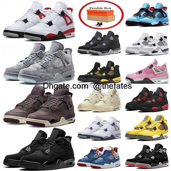

shoes jumpman 4 men basketball retro 4s womens mens trainers military black cat canvas a ma maniere red thunder sail cactus jack, White;red