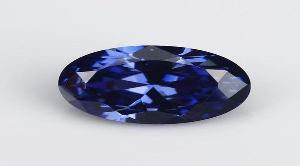 

2x310x12mm 5a grade tanzanite blue color oval shape cubic zirconia stone loose cz stone synthetic gems8149492, Black