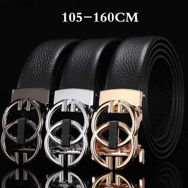 

men genuine leather belt luxury designer brand belt men cowskin strap for man automatic buckle business formal belt l230704, Black;brown